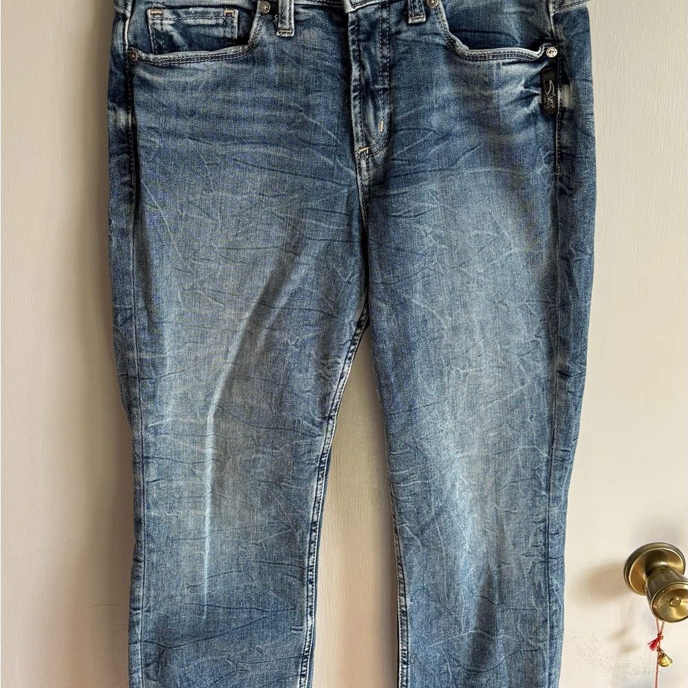 Silver Jeans Women’s Faded Blue Slim Fit Denim